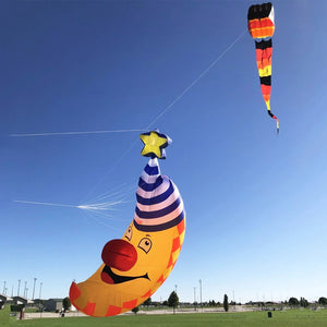 9KM 10m Moon Kite Line Laundry Pendant Soft Inflatable Show Kite for Kite Festival 30D Ripstop Nylon with Bag