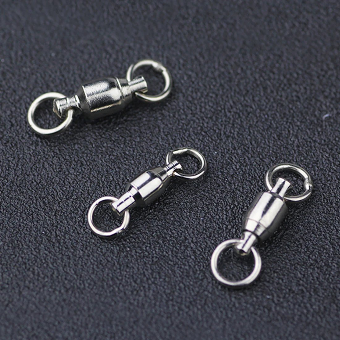 Ball Bearing Swivel Fishing Accessories Coppery & Stainless Steel Fishing Swivel Solid Rings for Trolling Bait or Lure 10~20Pcs