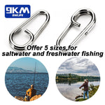 Lade das Bild in den Galerie-Viewer, Split Rings Fishing Snap 50~200Pcs Fishing Lures Connectors Saltwater Fishing Oval Split Rings Swivel Snap Stainless Steel Rings
