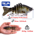 Lade das Bild in den Galerie-Viewer, Fishing Lures for Bass Multi Jointed Lifelike Swimbait Hard Bait Freshwater Slow Sinking Trout Walleye Pike Bass Fishing Lure
