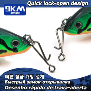 Fishing Clips Quick Snap 50~200Pcs Stainless Steel Speed Clips Crankbait Link Lure Snaps Swivel Connector Saltwater Freshwater