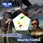 Load image into Gallery viewer, 9KM 5pcs Catfish Rig with Circle Hooks Chunky Rigs for Catfishing Rattles Float Beads Freshwater Fishing Tackle
