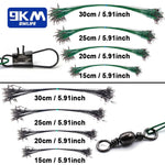 Load image into Gallery viewer, 9KM Fishing Leaders Line Stainless Steel Wire with Swivels Snap Connect Fishing Tackle Lures Hooks Saltwater&amp;Freshwater 10~30Pcs
