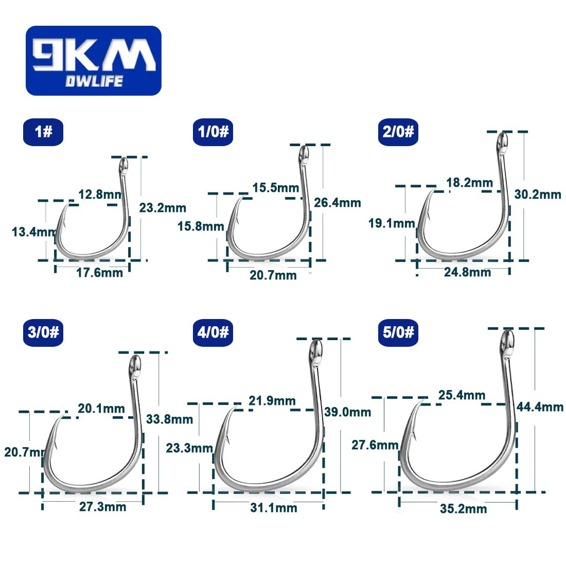 9KM Fishing Hooks Saltwater Live Bait Hooks