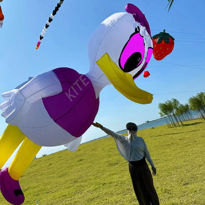 9KM 3.5m Duck Kite Line Laundry Kite Pendant Soft Inflatable Show Kite for Kite Festival 30D Ripstop Nylon with Bag