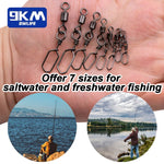 Lade das Bild in den Galerie-Viewer, Fishing Swivel Snap 25~100Pcs Rolling Swivel with Safety Snap Stainless Steel Fishing Lure Connector Interlock Snap Freshwater
