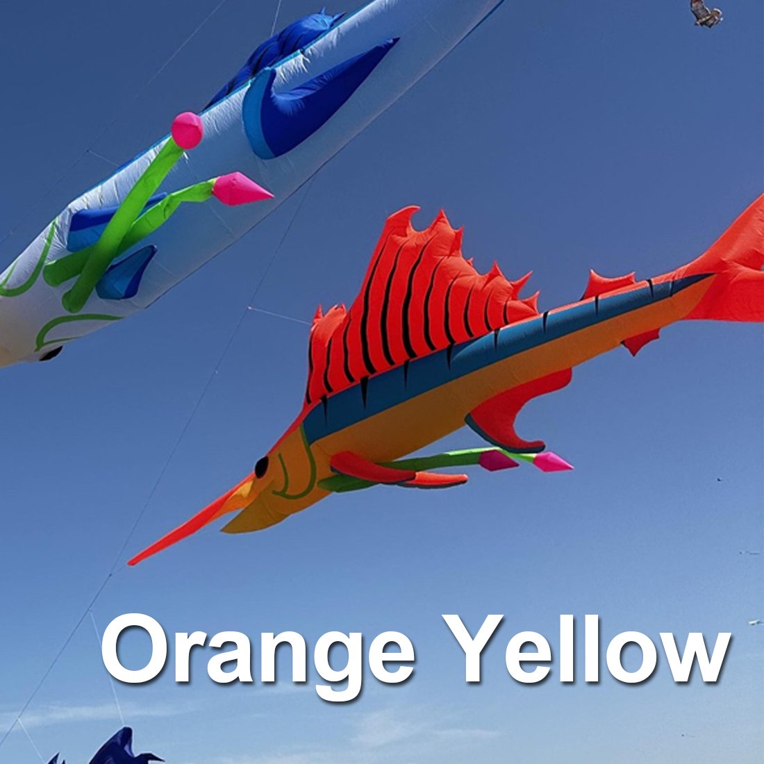 9KM 17m Marlin Fish Kite Line Laundry Soft Inflatable Show Kite for Kite Festival 30D Ripstop Nylon with Bag