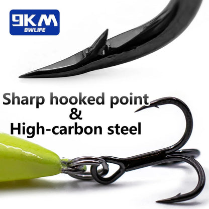 Hard Minnow Fishing Lures Deep Diving Crankbait Jerkbait Sinking Lures Treble Hooks Walleye Fishing Lures Life-Like Swimbait