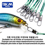 Load image into Gallery viewer, 9KM Fishing Leaders Line Stainless Steel Wire with Swivels Snap Connect Fishing Tackle Lures Hooks Saltwater&amp;Freshwater 10~30Pcs
