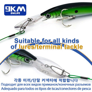 Fishing Leaders Line with Swivels Snaps 10~30Pcs Stainless Steel Wire High Strength Fishing Lures Connect Saltwater Freshwater