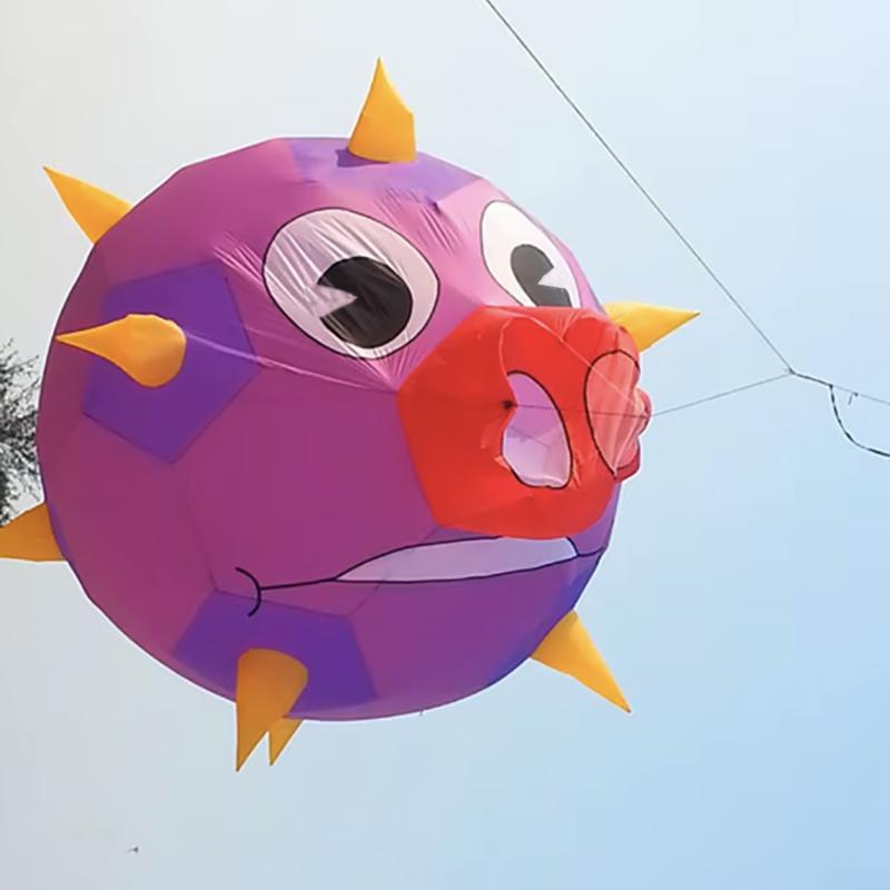 9KM 2.5m Pig Ball Kite Line Laundry Kite Soft Inflatable Show Kite Pendant 30D Ripstop Nylon with Bag for Kite Festival