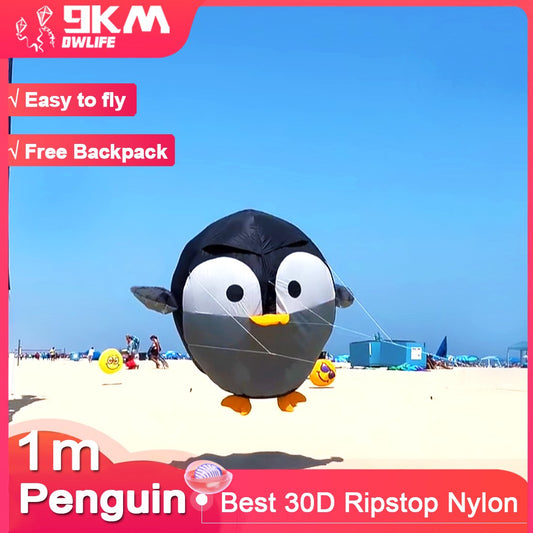 9KM 1m Penguin kite Line Laundry Pendant Soft Inflatable Show Kite for Kite Festival 30D Ripstop Nylon Fabric (Accept wholesale)