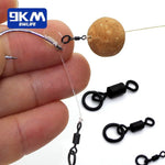 Lade das Bild in den Galerie-Viewer, 9KM Carp Fishing Swivel 30~60Pcs Quick Change Rolling Swivel With Ring Matt Black Micro Hook Ring Link Ring Carp Fishing Tackle
