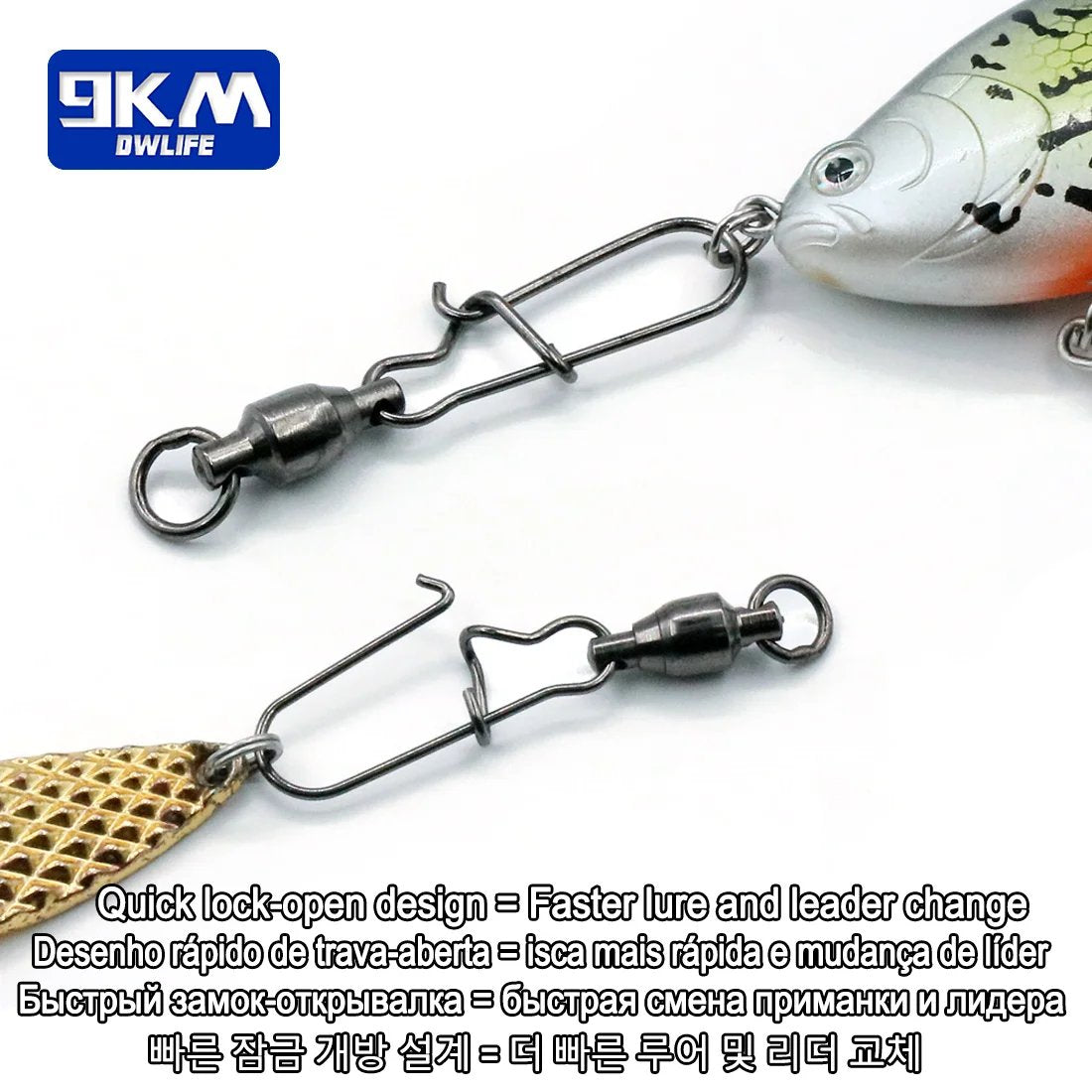 Fishing Snap Swivels Duo Lock Ball Bearing Swivel Snap