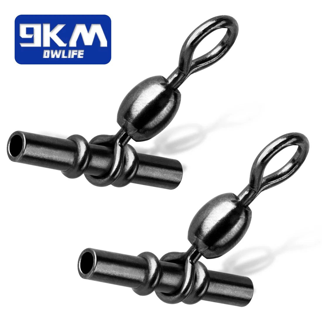 3-Way Fishing Swivels 15~60Pcs Fishing Barrel Swivels T-Shape Cross Line Swivel Connector Crimp Sleeve Saltwater Fishing Tackle