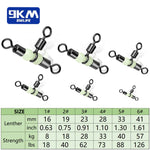 Load image into Gallery viewer, 3 Way Swivels 15~60Pcs Three Way Fishing Swivel Line Connector With Glow Beads
