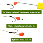Load image into Gallery viewer, 9KM 5Pcs Bait Needles Carp Fishing Accessories Reverse Latch Needle Rigging Needle Fishing Assist Cord Ring Splicing
