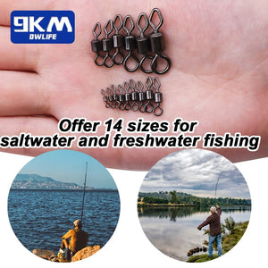 Fishing Rolling Swivels 25~100Pcs Diamond Eye Swivel Fishing Line Connector Carp Fishing Accessories Solid Rings Fishing Tackle