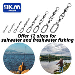 Load image into Gallery viewer, Fishing Barrel Swivels Snap 25~100Pcs Coastlock Snaps Stainless Steel Brass Fishing Rolling Swivel Interlock Clips Freshwater
