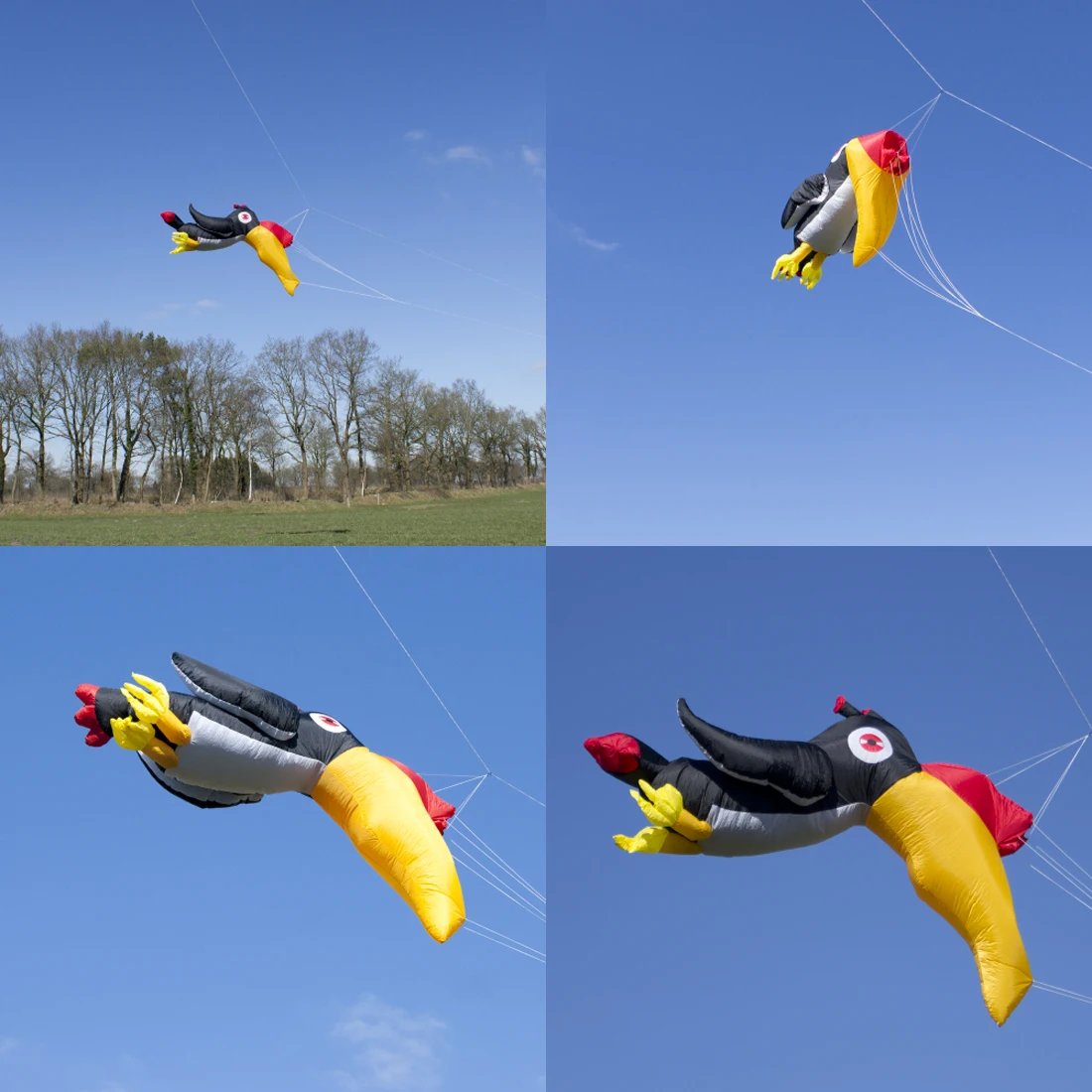 9KM 3.5m Raven Kite Line Laundry Kite Pendant Soft Inflatable Show Kite for Kite Festival 30D Ripstop Nylon with Bag