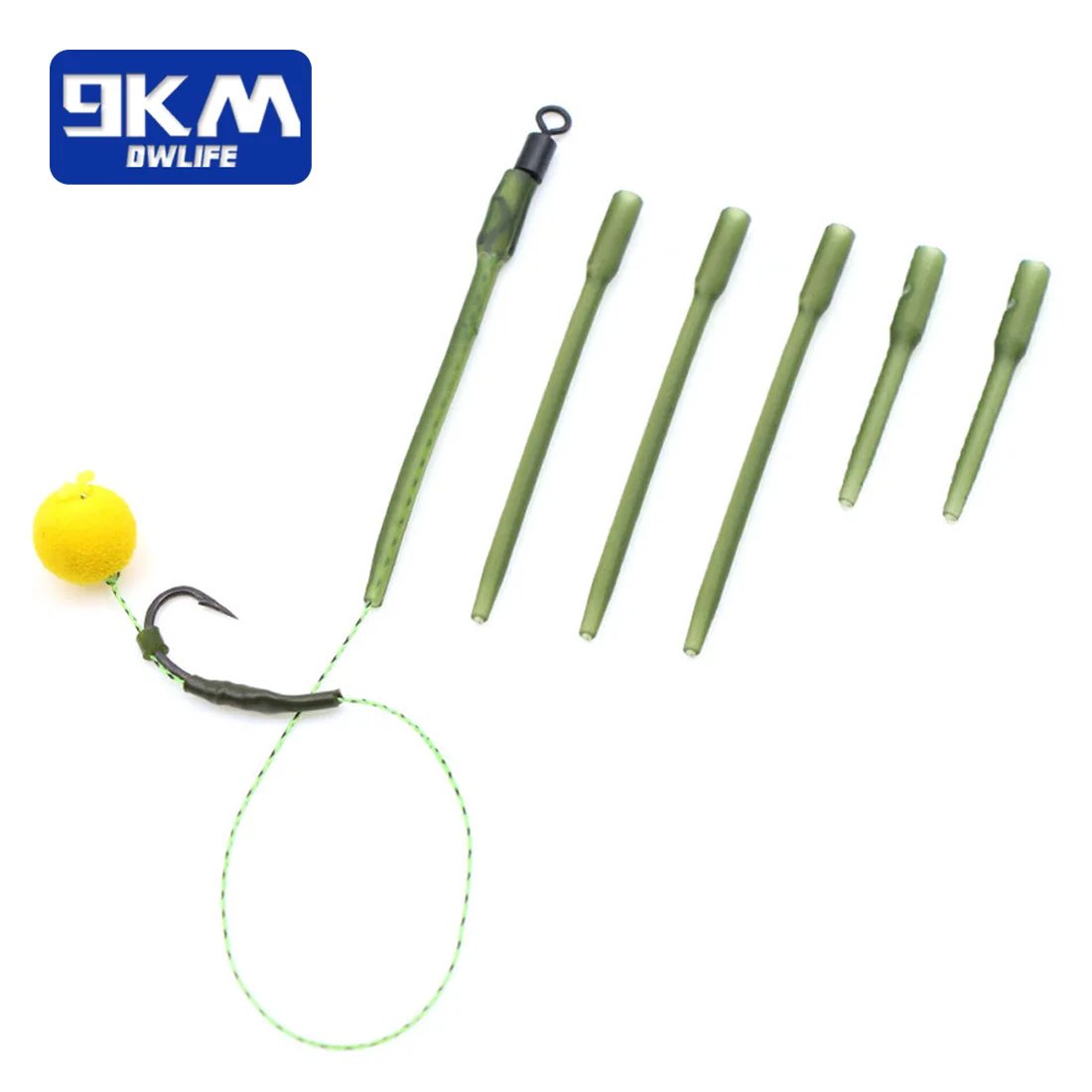 Carp Fishing Terminal Connect Tapered Anti Tangle Sleeves Replacement Freshwater Fishing Rubber Tube Line Aligner Fishing Tackle