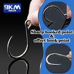 Load image into Gallery viewer, 9KM Fishing Hooks 25Pcs Fishing Jigging Hook Carp Eye Worm Barbed Inline Hooks Saltwater High Carbon Steel Fishing Accessories
