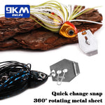 Load image into Gallery viewer, Fishing Bladed Jig Head Lures Bass Spinner Baits Topwater Jigs Buzzbait Swimbait Freshwater Bass Trout Salmon Pike with EWG Hook
