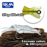 Lade das Bild in den Galerie-Viewer, Soft Plastic Shrimp Lure with Hook Crappie Micro Grass Shrimp for Trout Catfish Bass Fishing Prawn Lures Freshwater Saltwater
