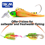 Load image into Gallery viewer, Fishing Bladed Jig Head Lures Bass Spinner Baits Topwater Jigs Buzzbait Swimbait Freshwater Bass Trout Salmon Pike with EWG Hook
