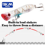 Lade das Bild in den Galerie-Viewer, Topwater Popper Saltwater Fishing Lure 12g Surface Casting Bait Freshwater Bass Trout Catfish Striper Tuna Large Predator Fish
