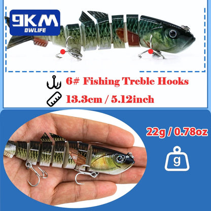 Multi Jointed Swimbait 22g Fishing Lures for Bass Trout Topwater Lures Trout Walleye Pike Bass Fishing Lure Freshwater 13cm