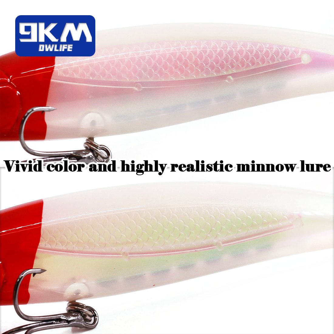 Hard Minnow Fishing Baits Life-Like Swimbait Fishing Lures Jerkbait Topwater Hard Baits for Saltwater Freshwater Treble Hooks