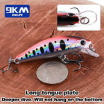 Lade das Bild in den Galerie-Viewer, Minnow Fishing Lures 5.6cm Jerkbait Fishing Lure with Treble Hook Freshwater for Bass Trout Walleye Redfish Salmon Sinking Bait
