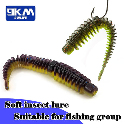 Soft Plastic Fishing Lure Trout Bass Worm Baits Jigging Wobbler Fishing Lure Swimbaits for Ned Rig Hook Saltwater Fishing Tackle