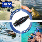 Lade das Bild in den Galerie-Viewer, Popper Worm Soft Bait Topwater Popper Bass Fishing Lures Swimbaits Dragonfly Larva Lures Freshwater Trout Panfish Catfish Perch
