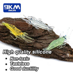 Lade das Bild in den Galerie-Viewer, Soft Plastic Shrimp Lure with Hook Crappie Micro Grass Shrimp for Trout Catfish Bass Fishing Prawn Lures Freshwater Saltwater
