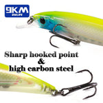 Lade das Bild in den Galerie-Viewer, Hard Minnow Fishing Baits Life-Like Swimbait Fishing Lures Jerkbait Topwater Hard Baits for Saltwater Freshwater Treble Hooks
