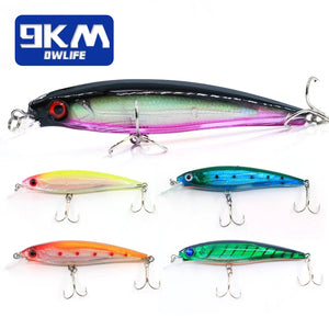 Fishing Lures Hard Minnow Baits 11cm/13.4g Topwater Hard Baits Jerkbait Swimbait Fishing Bass Walleye Lures Saltwater Freshwater