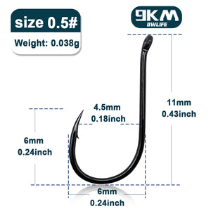 9KM Fishing Hooks 25Pcs Jig Hook Inline Carp Fishing Jigging Hook