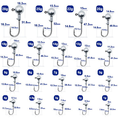 Jig Heads Saltwater Hooks 10~30Pcs Carp Fishing Jigs Hook