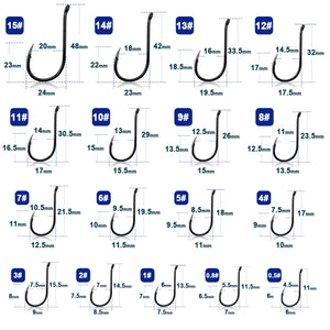 9KM Fishing Hooks 50~100Pcs Octopus Beak Hook Carp Fishing Jigging Hook