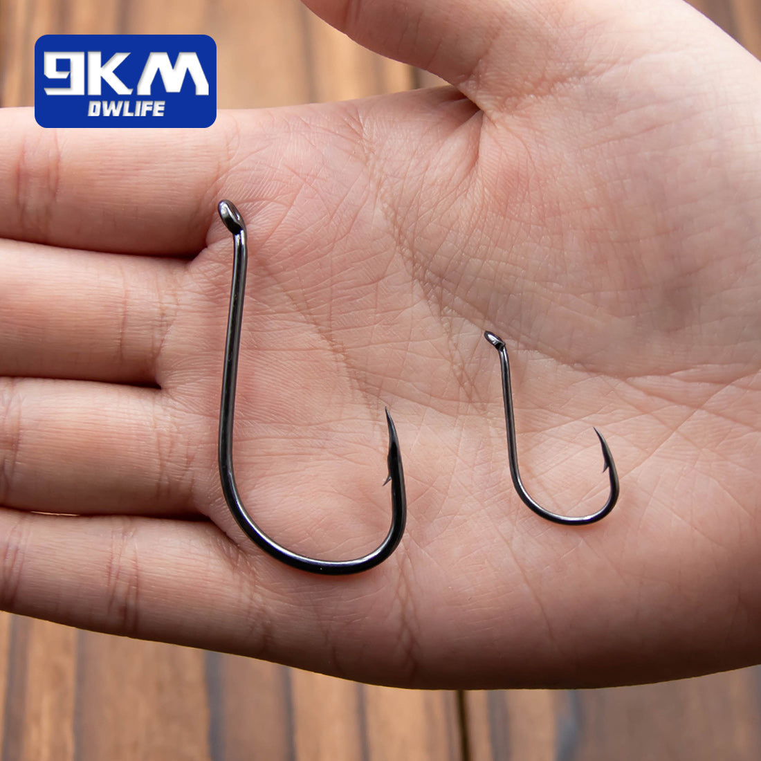 9KM Octopus Fishing Hook Sea Carp Fishing Lures Barbed Hooks Black 50~100Pcs Fishing Jig Worm Hooks Tackle Saltwater Freshwater