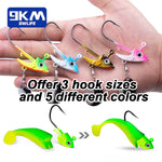 Load image into Gallery viewer, Fishing Jig Hook 7.5~15g Triangle Head Jig Barbed Fishing Hooks Soft Worm Lure with Sequins Spoon Bionic Fish Head Fishing Hook
