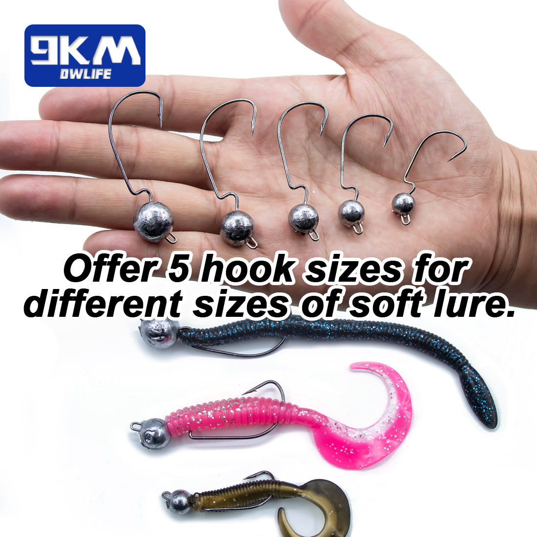 10~20Pcs Jig Head Hooks Wide Gap Worm Fishing Hooks Lead Head Soft Fishing Lure Hooks Barbed Bass Carp Fishing Tackle Saltwater