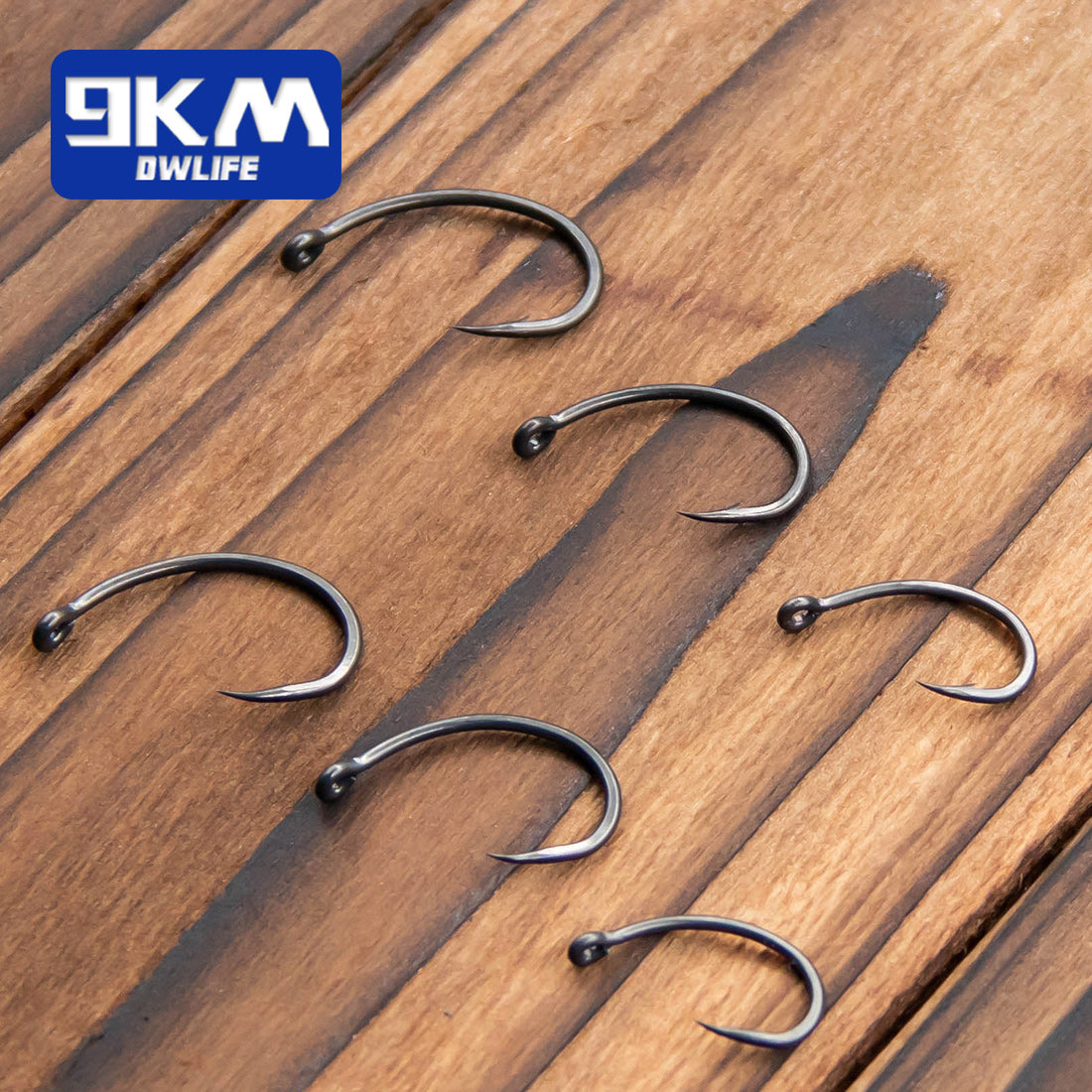 8245 Barbed Carp Fishing Hook High Carbon Steel Black Fish Hook Size 2# 4#  6# 8#
