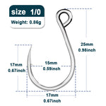 Load image into Gallery viewer, 9KM Fishing Hooks 25Pcs Fishing Jigging Hook Carp Eye Worm Barbed Inline Hooks Saltwater High Carbon Steel Fishing Accessories
