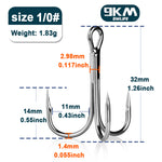 Load image into Gallery viewer, Fishing Treble Hooks 25~50Pcs Brabed Sharp Triple Sea Fishing Hooks Hard Lures for Freshwater Saltwater Fishing Accessories
