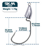 Lade das Bild in den Galerie-Viewer, Bullet Jig Heads Fishing Hooks Saltwater Wide Gap Worm Hooks Keitech Swimbaits Weighted Hooks Soft Lures Carp Fishing Tackle
