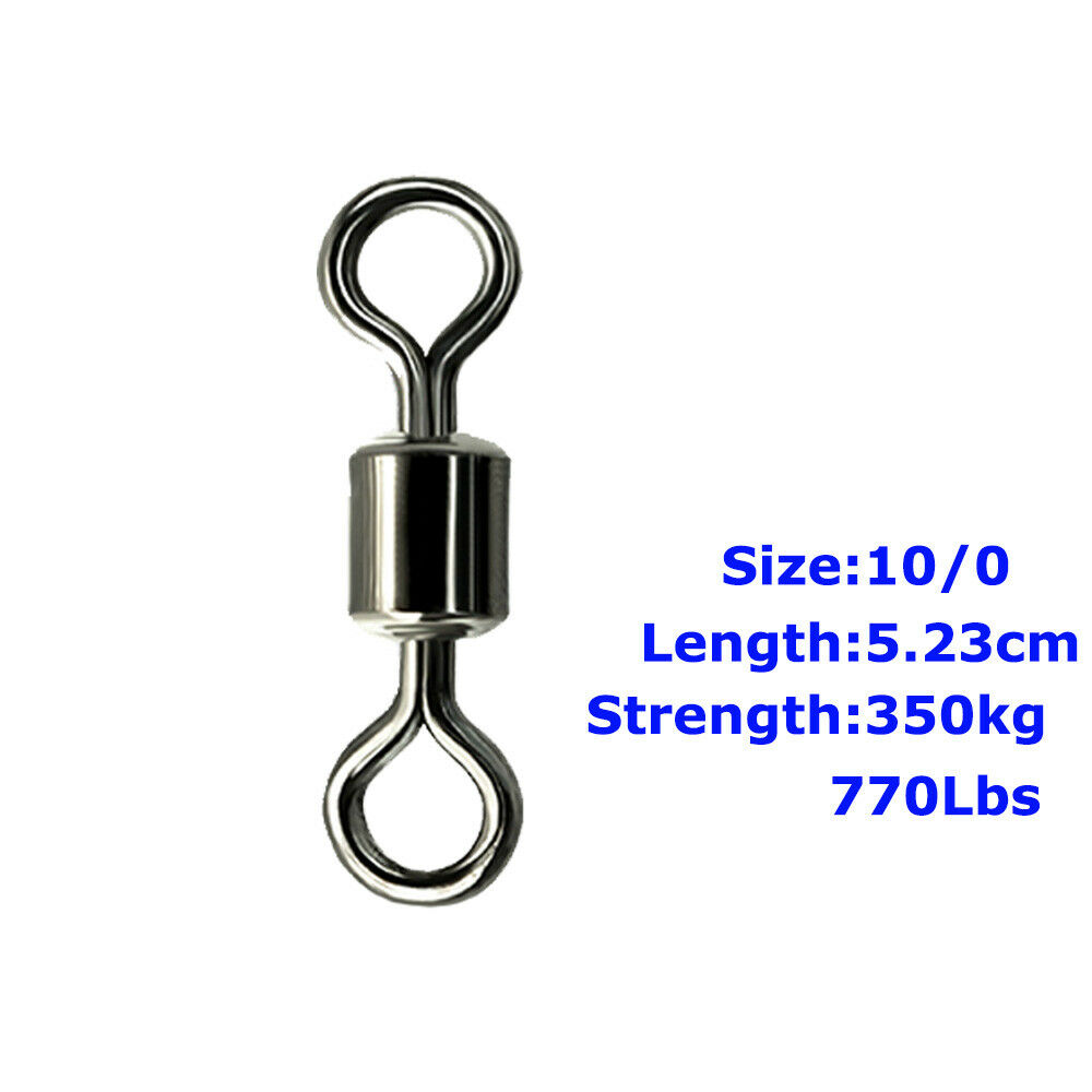 Fishing Barrel Bearing Rolling Swivel Solid Ring Connector