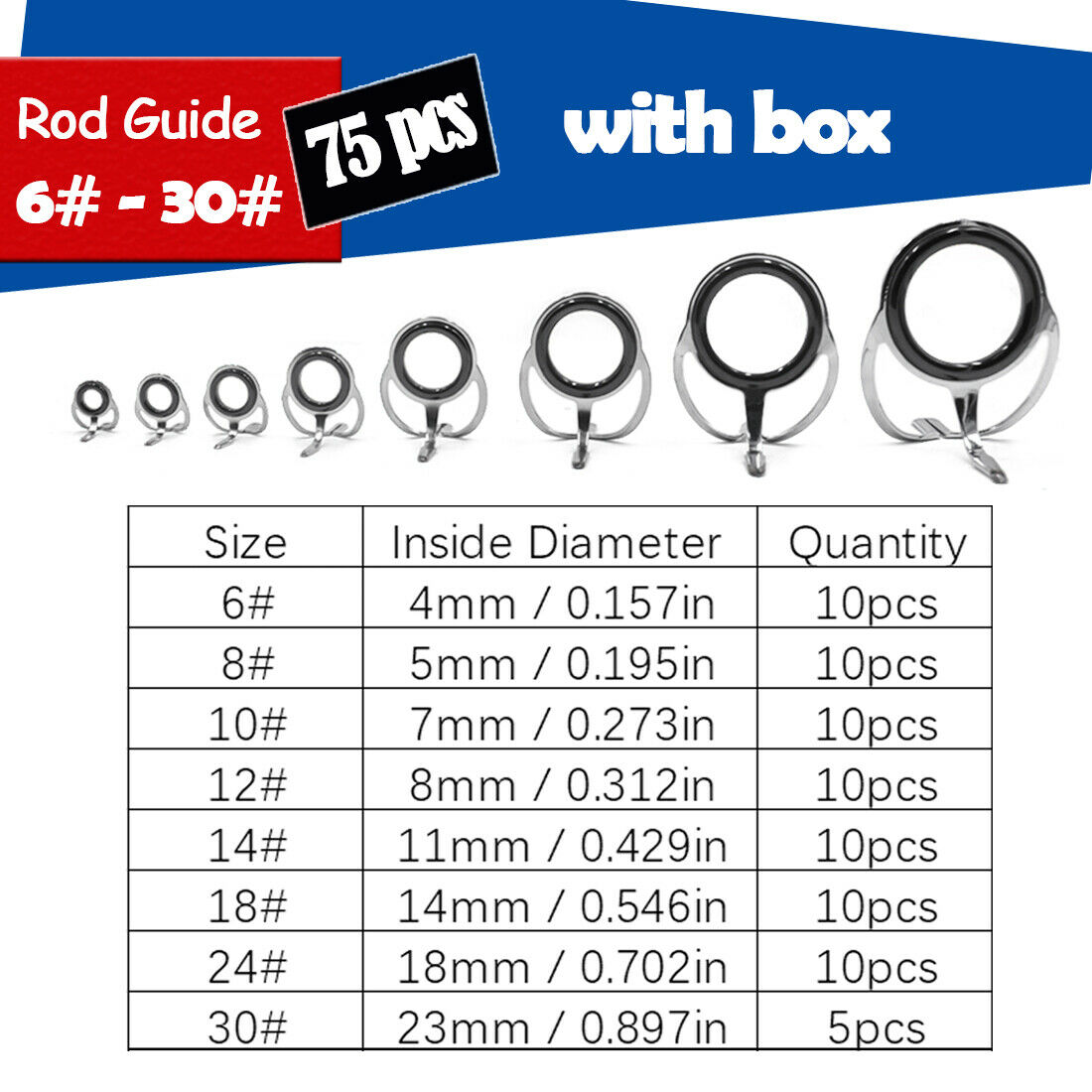 Silver Fishing Rod Repair Guides